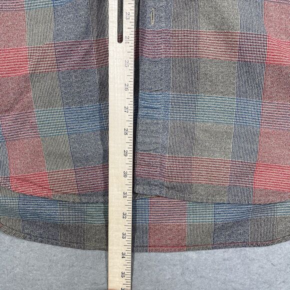 VTG The Territory Ahead Shirt Mens XXL 2XL Orange Plaid Button Down Long Sleeve - Picture 9 of 11